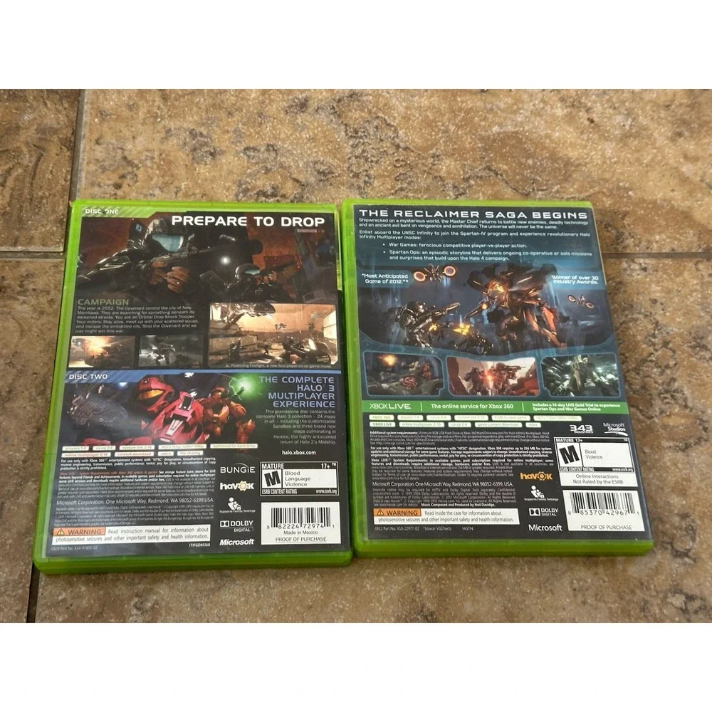 2 Lots Halo 3 ODST, Halo 4 xbox 360 game